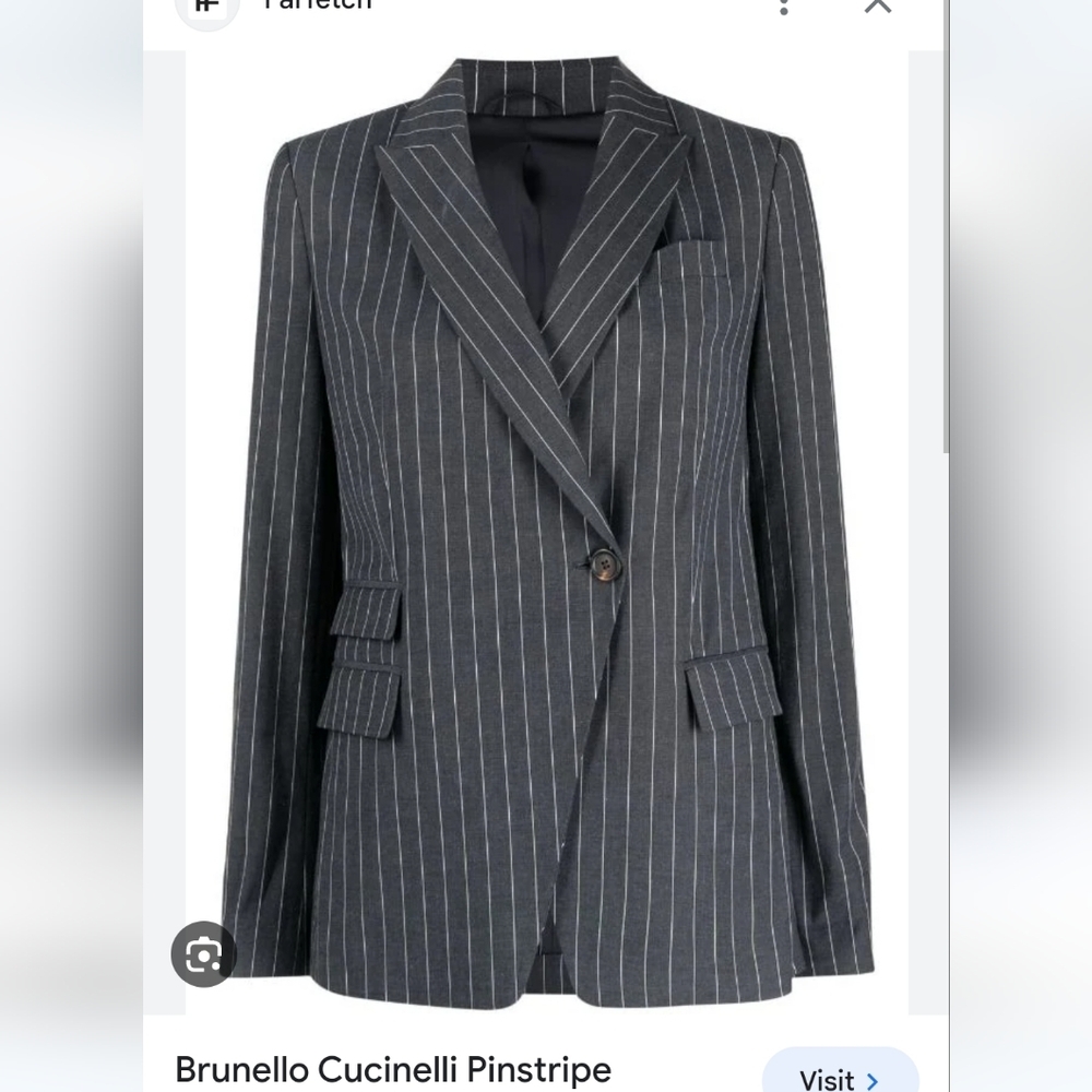BRUNELLO CUCINELLI PINSTRIPED BLAZER